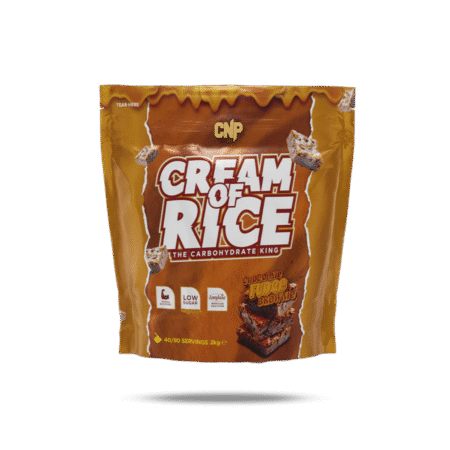 CNP CREAM OF RICE 2kg - 80 SERVINGS FUDGE BROWNIE