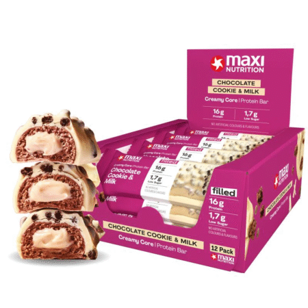 MAXI NUTRITION CREAMY CORE PROTEIN BAR 45 GR CHOCOLATE COOKIE MILK
