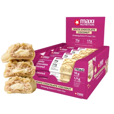 MAXI NUTRITION CREAMY CORE PROTEIN BAR 45 GR WHITE CHOCOLATE COCONUT