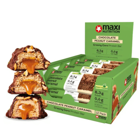 MAXI NUTRITION VEGAN CREAMY CORE PROTEIN BARS 45GR CHOCOLATE PEANUT CARAMEL