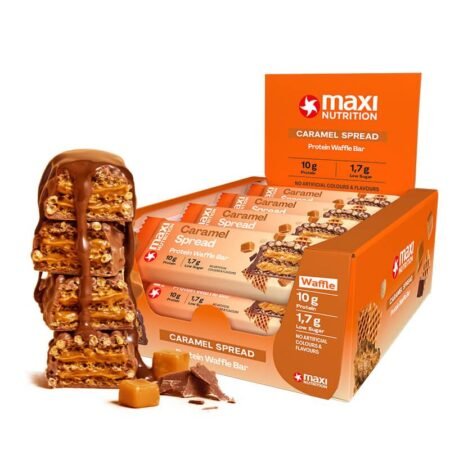MAXI NUTRITION CRISPY WAFFLE PROTEIN BARS 39Gr CARAMEL SPREAD