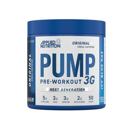 APPLIED NUTRITION PUMP 3G PRE WORKOUT 375Gr (with Caffeine) ICY BLUE RAZ