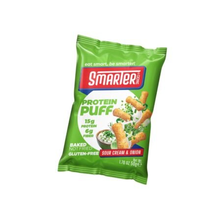 SMARTER SNACKS VEGAN PROTEIN PUFF 50Gr SOUR CREAM & ONION