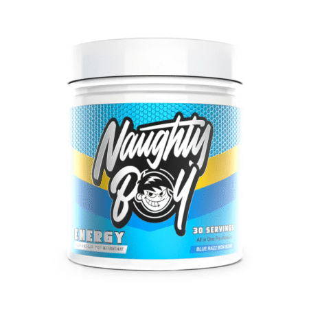 NAUGTHY BOY ENERGY PRE-WORKOUT 30 SERVINGS BLUE RAZZ BON BONS