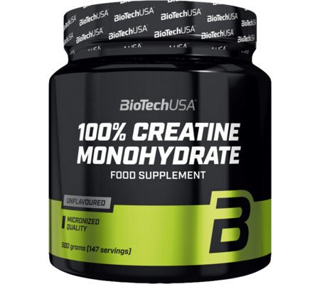 BIOTECH USA 100% CREATINE MONOHYDRATE - 500Gr UNFLAVOURED