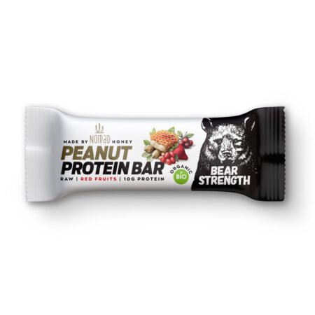 BEAR STRENGHT ORGANIC PEANUT PROTEIN BAR - RED FRUITS 37Gr