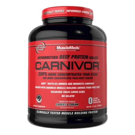 MUSCLEMEDS CARNIVOR 100% HYDROLYZED BEEF PROTEIN 1680g COOKIES & CREAM